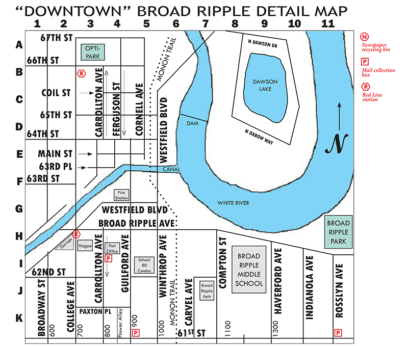 Broad Ripple map